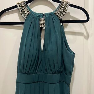 Eliza J Green bejeweled green evening gown size 2
